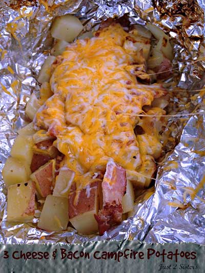 3 Cheese Bacon Campfire Potatoes