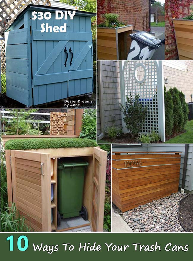 10 Ways To Hide Your Trash Cans