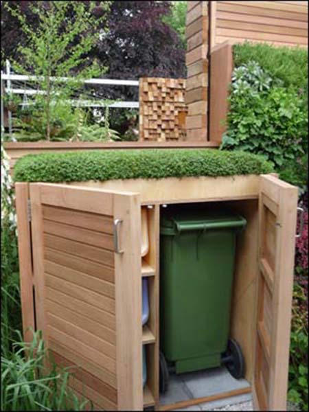10 Ways To Hide Your Trash Cans - Home and Gardening Ideas