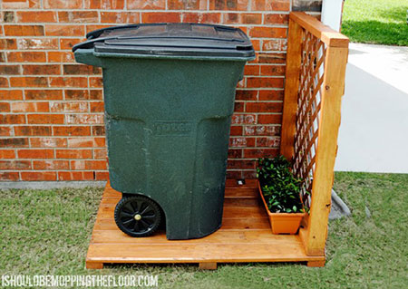 Simple Garbage Can Storage Area