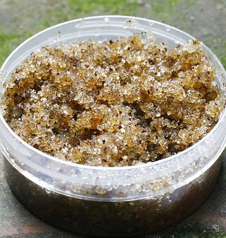 sugar and lemon scrub