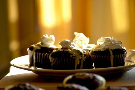 Chocolate & Pumpkin Cupcakes