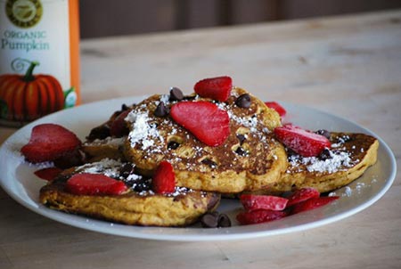 Pumpkin Chocolate Chip Pancakes