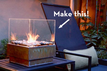 A Sleek Outdoor Fire Pit on the Cheap!