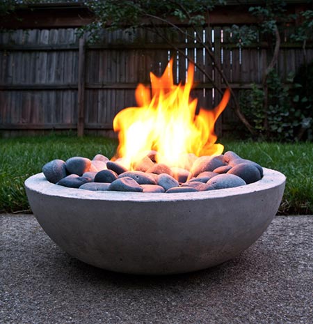 Modern Concrete Fire Pit