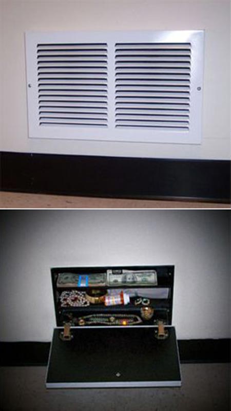 DIY Secret Air Vent Wall Stash Safe