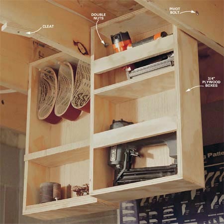 Ceiling Joist Shelving