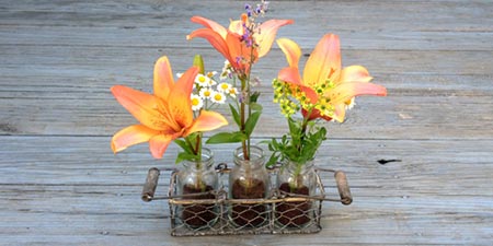 Coffee & Mason Jar Flower Vase