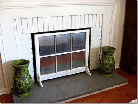 Cover fireplace when not in use