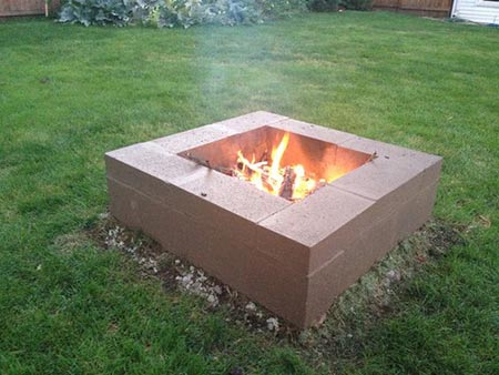 Cinder block fire pit