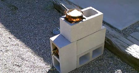 DIY Cinder Block Rocket Stove