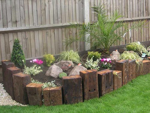 vertical railway sleepers