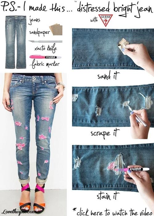 DIY Stained Jeans