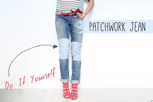 Patchwork-Jeans