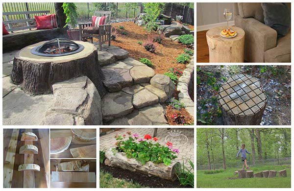 12 Ways To Repurpose Tree Stumps and logs