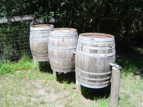 Wine Barrel Compost Station