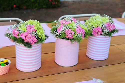 Tin Can Flower Vases
