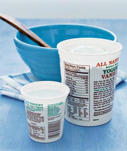Yogurt Containers as Measuring Cups