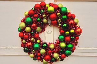 Dollar store Christmas Ornament Wreath