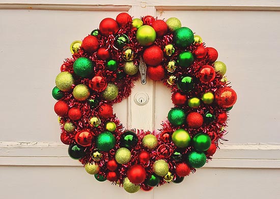 Dollar store Christmas Ornament Wreath