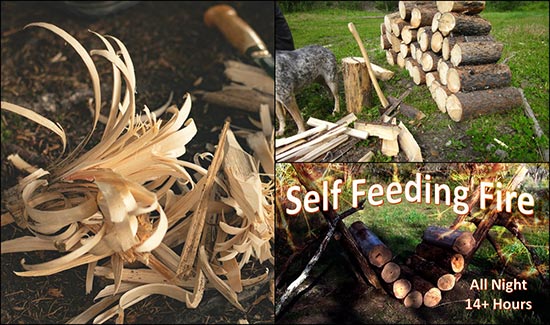 How to Build Self Feeding Fire That Lasts 14+ Hours 