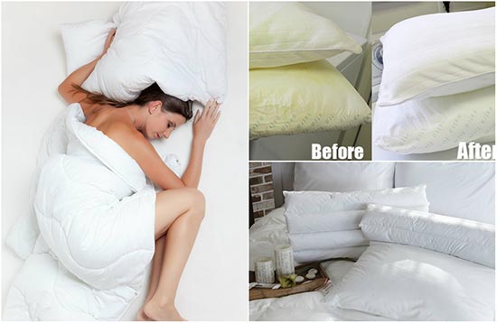 Wash and Whiten Yellowed Pillows