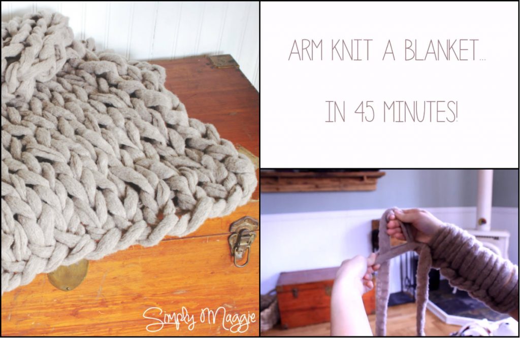 How to Arm Knit a Blanket in 45 Minutes