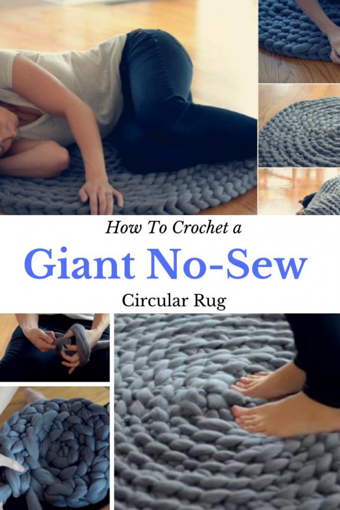 How to Crochet a Giant Circular Rug - No-Sew