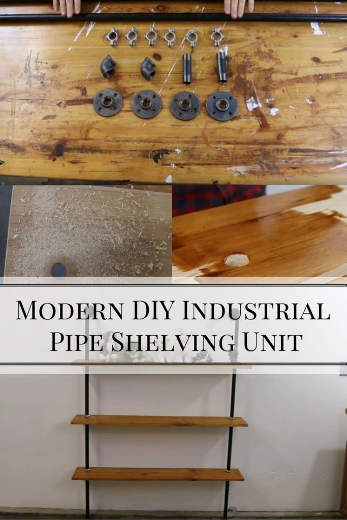 Modern DIY Industrial Pipe Shelving Unit