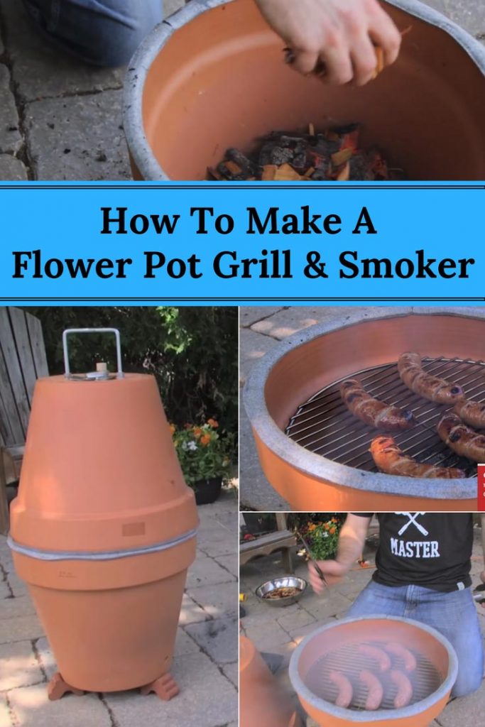 How To Make A Flower Pot Grill & Smoker