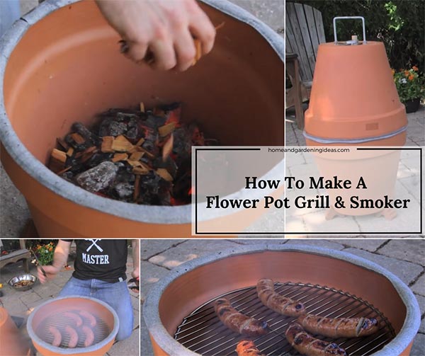 How To Make A Flower Pot Grill & Smoker