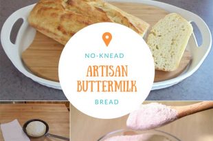 No-Knead Artisan Buttermilk Bread