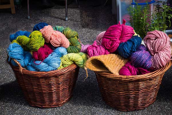 Crocheted or knitted wares