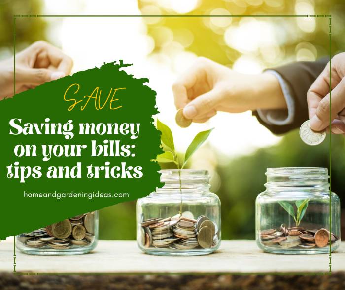 Saving money on your bills