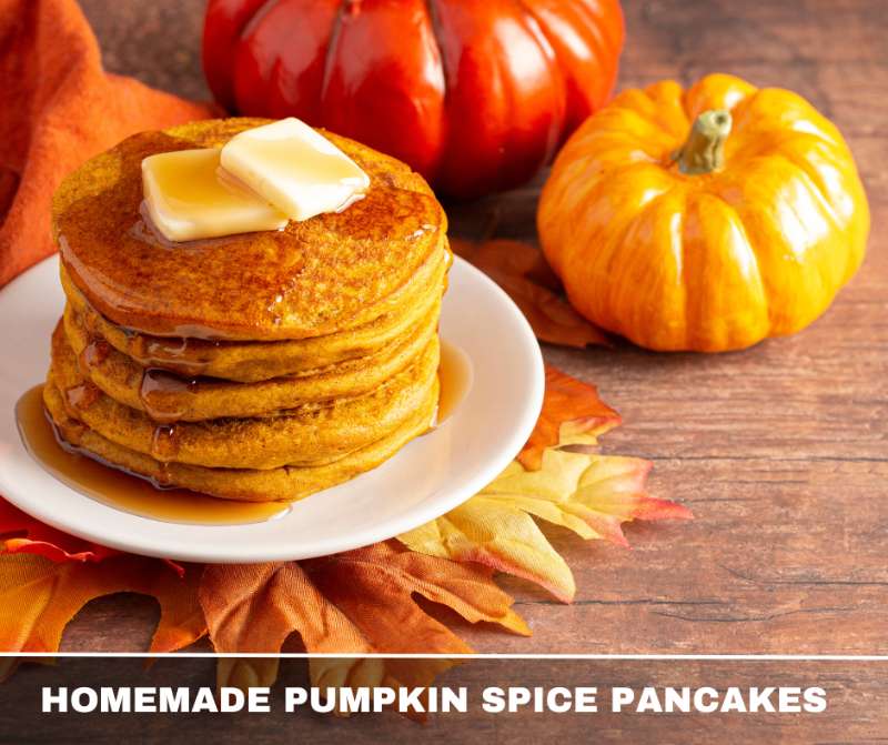 Homemade Pumpkin Spice Pancakes
