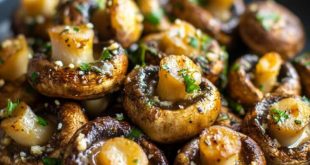Roasted Garlic Butter Mushrooms Recipe