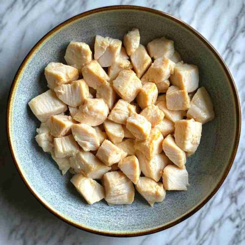 Cubed Cooked Rice Chicken and Pineapple Fried Rice Cooked in a Skillet - Home and ...