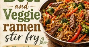 One-Pan Beef & Veggie Ramen Stir Fry in 15 Minutes