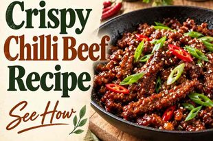 Crispy Chilli Beef Cooked in a Skillet