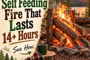 How to Build Self Feeding Fire That Lasts 14+ Hours