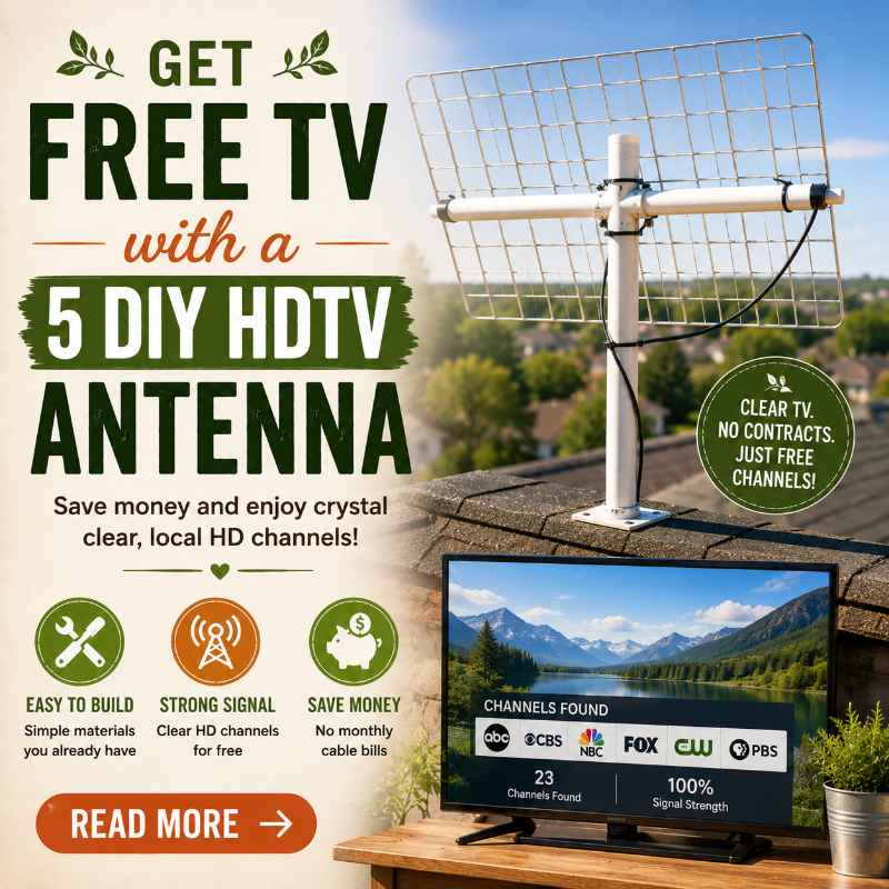 Get Free TV with a $5 DIY HDTV Antenna