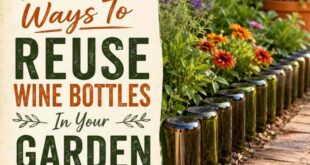13 Ways To Reuse Wine Bottles In Your Garden