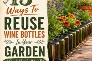 13 Ways To Reuse Wine Bottles In Your Garden