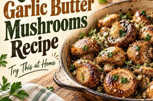 Roasted Garlic Butter Mushrooms Recipe
